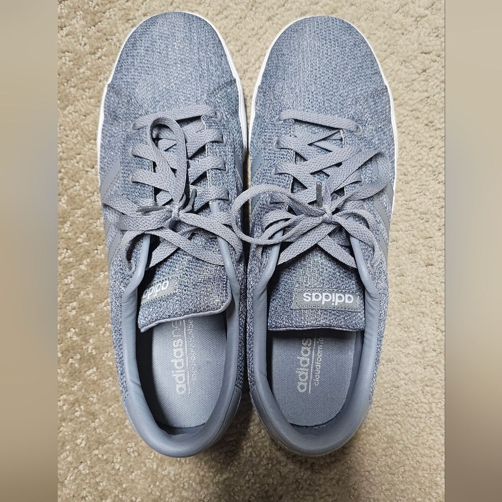 Adidas Silver Athletic Shoes